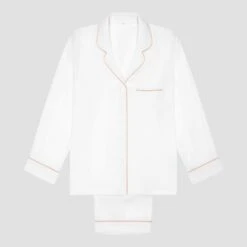 Pearl Linen Tencel Women's Pyjama Trouser Set 9 Pearl Linen Tencel Women's Pyjama Trouser Set -Home Luxury Store PigletinBed Women sLinenTencelPJ Pearl TrousersSet