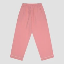 Pink Bloom Linen Tencel Pyjama Trousers -Home Luxury Store PigletinBed Women sLinenTencelPJ PinkBloom Trousers