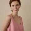 Pink Bloom Linen Tencel Cami Top -Home Luxury Store PinkBloomLinenTencilWomen sCamiSet 978