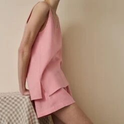 Pink Bloom Linen Tencel Cami Set -Home Luxury Store PinkBloomLinenTencilWomen sCamiSet 992 4d02a14d 3984 4ea4 9acb 54e1f6e7348b