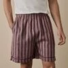 Port & Woodrose Striped Linen Tencel Men's PJ Shorts 1 Port & Woodrose Striped Linen Tencel Men's PJ Shorts -Home Luxury Store PortandWoodroseStripeLinenTencilMen sPyjamaShorts 5523