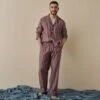 Port & Woodrose Striped Linen Tencel Men's PJ Trouser Set 1 Port & Woodrose Striped Linen Tencel Men's PJ Trouser Set -Home Luxury Store PortandWoodroseStripeLinenTencilMen sPyjamaTrouserSet 4824