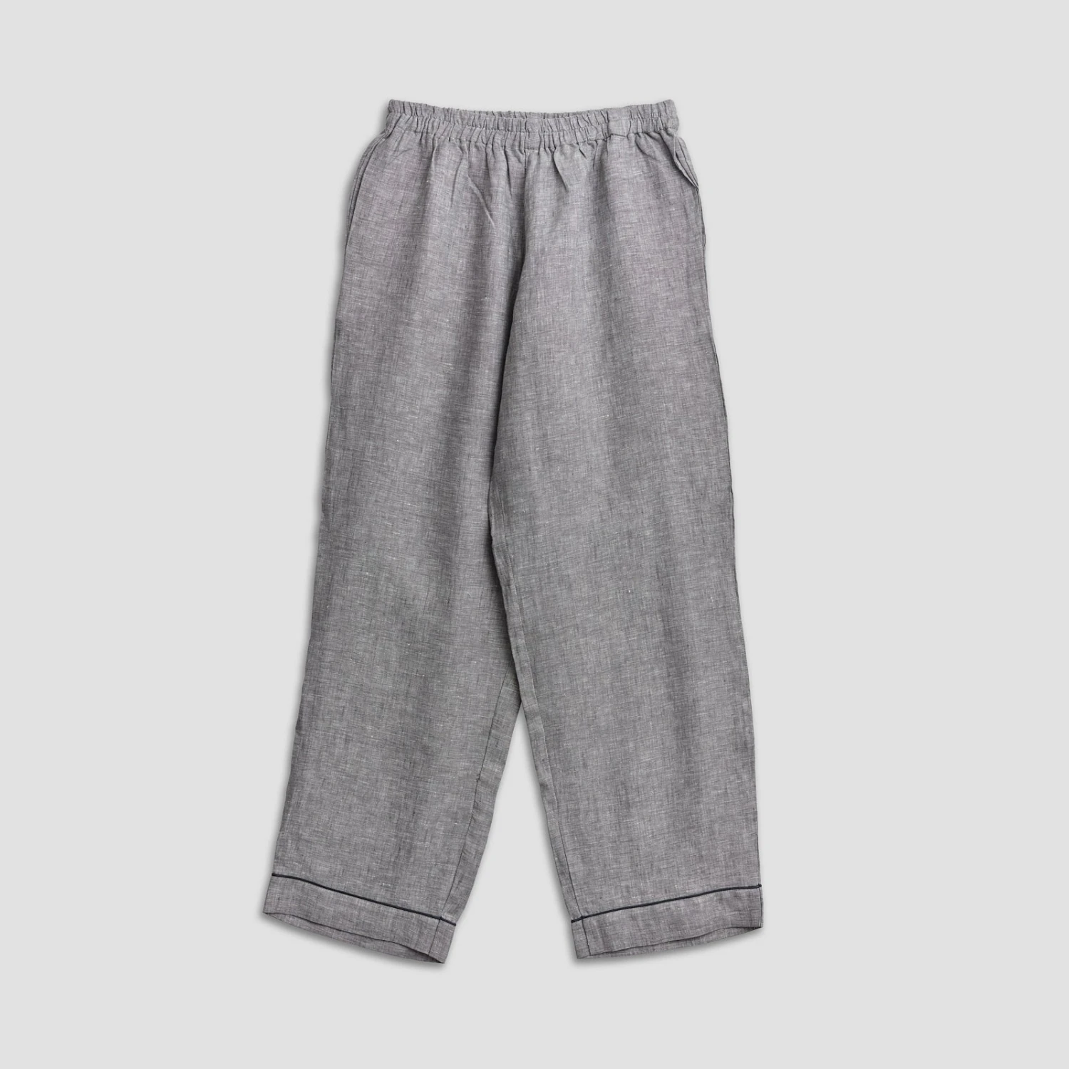 Grey Linen Pyjama Trouser Set 8 Grey Linen Pyjama Trouser Set - Image 6