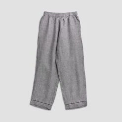 Grey Linen Pyjama Trousers -Home Luxury Store Pyjamas Trouser Grey PigletinBed d