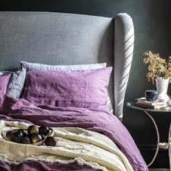 Cream Linen Crinkle Throw 14 Cream Linen Crinkle Throw -Home Luxury Store RASPBERRY 19