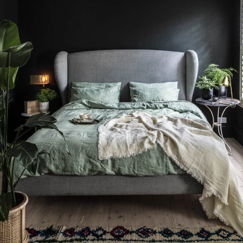 Cream Linen Crinkle Throw 7 Cream Linen Crinkle Throw - Image 5