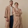 Sand Shell Pembroke Stripe Cotton Robe