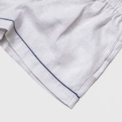 White Linen Pyjama Shorts 8 White Linen Pyjama Shorts -Home Luxury Store Shorts 9