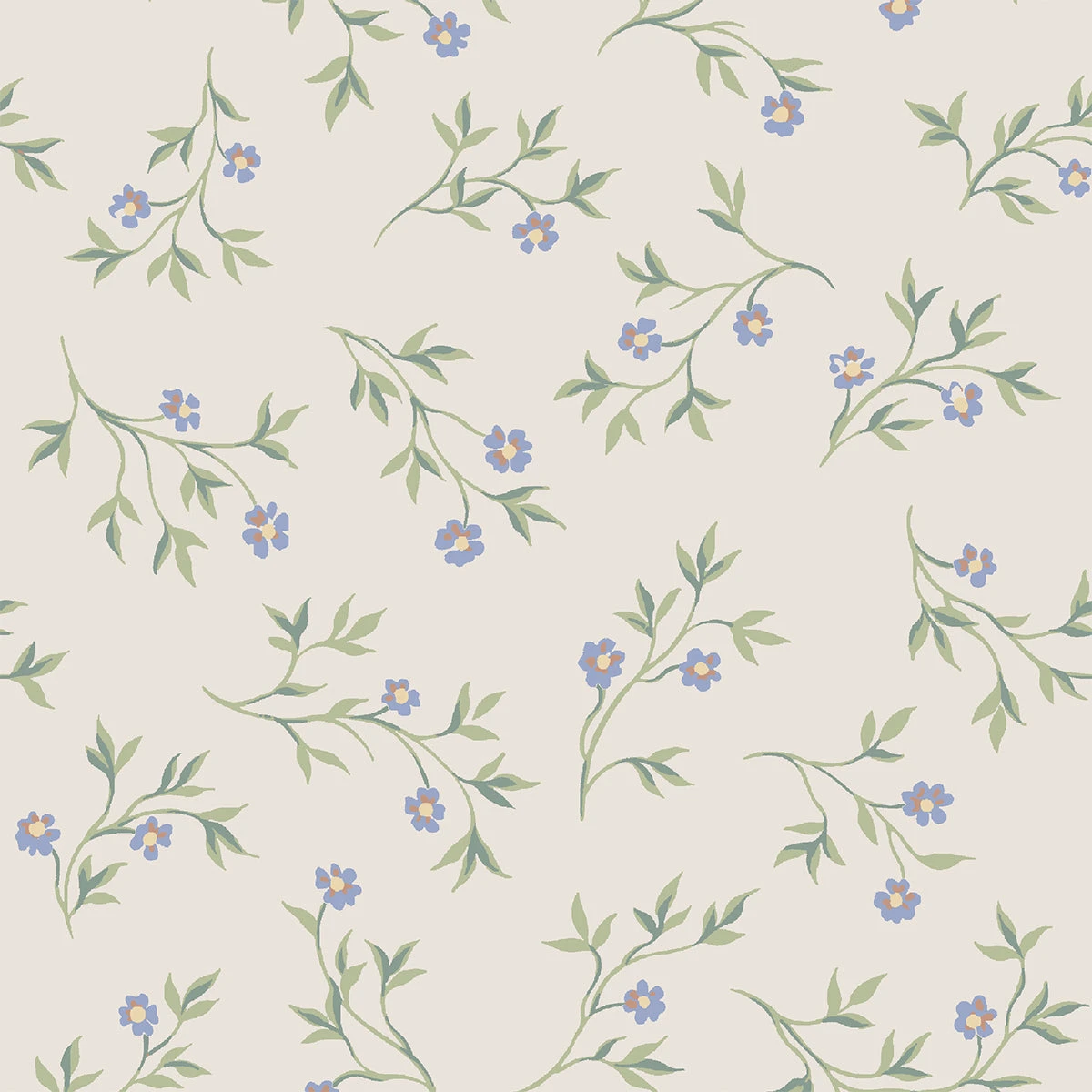 Cream Spring Sprig Wallpaper 5 Cream Spring Sprig Wallpaper - Image 3