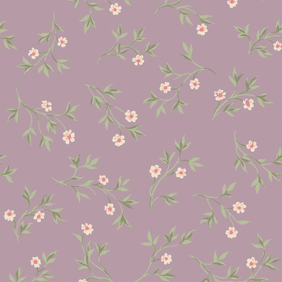 Mauve Spring Sprig Wallpaper 4 Mauve Spring Sprig Wallpaper - Image 2
