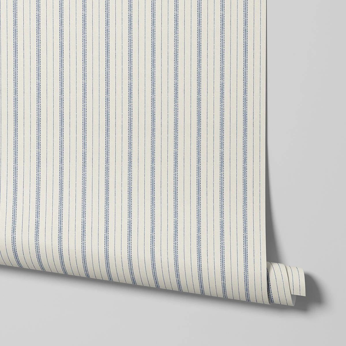 Denim Blue Ticking Stripe Wallpaper 6 Denim Blue Ticking Stripe Wallpaper - Image 4