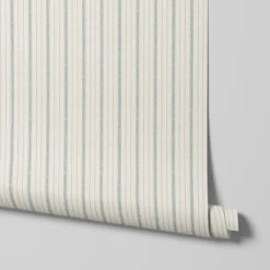Laurel Green Ticking Stripe Wallpaper -Home Luxury Store Ticking Stripe Laurel Green 4