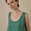 Tranquil Green Linen Tencel Women's Cami Top