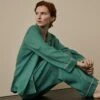 Tranquil Green Linen Tencel Women's Pyjama Trouser Set -Home Luxury Store TranquilGreenLinenTencilWomen sPyjamaTrouserSet 461