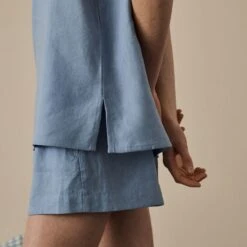 Wave Blue Linen Tencel Women's Cami Set -Home Luxury Store WaveBlueLinenTencilWomen sCamiSet 1564