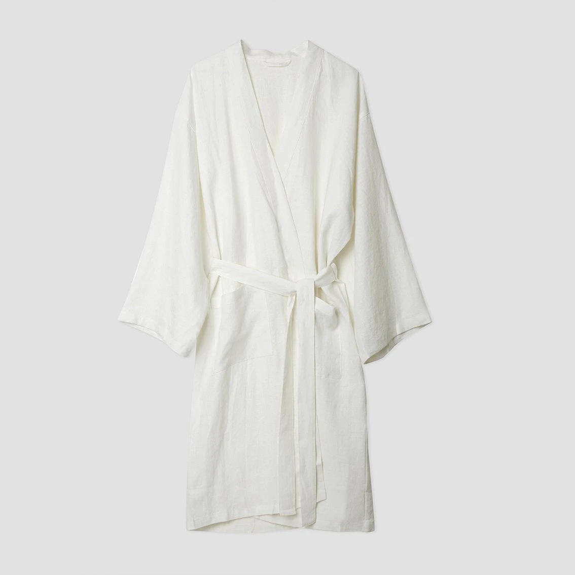White Linen Robe 7 White Linen Robe - Image 5