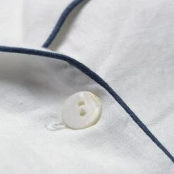 Men's White Linen Pyjama Shirt (Top Only) -Home Luxury Store smallPiglet Top White 3 79fdb84e 9394 4441 a46a 4608115273af