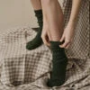 Fern Green Alpaca Socks 1 Fern Green Alpaca Socks -Home Luxury Store socks 1