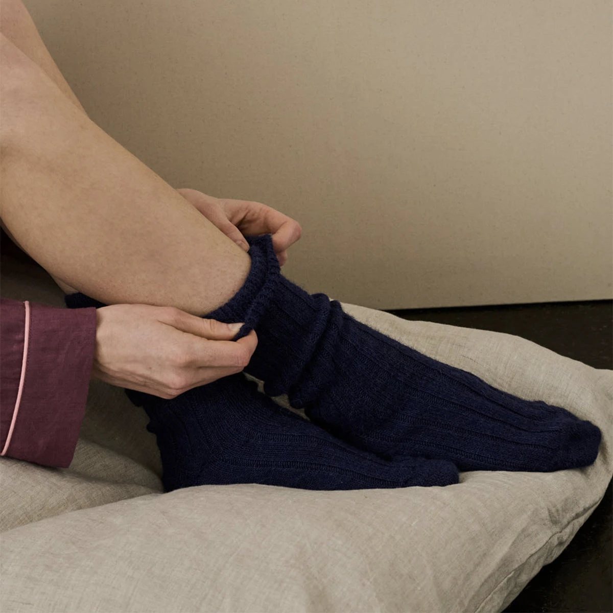 Navy Alpaca Socks 3 Navy Alpaca Socks